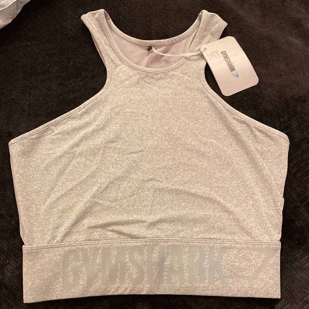 GYMSHARK Serene Sports Bra - Light Gray Marl - Large BRAND NEW WITH TAGS